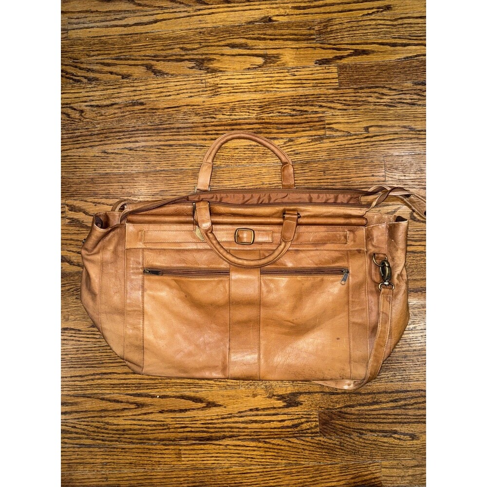Piel Leather Duffel Bag, Chestnut Brown, 19.25 x 13.25